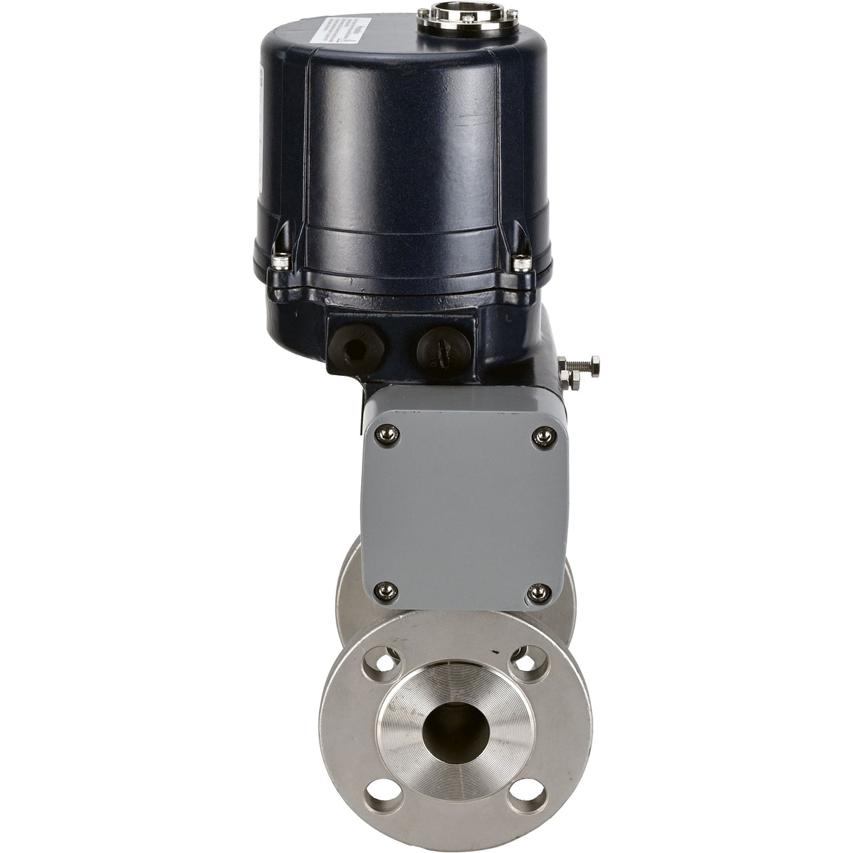 Ball valves Elephant BV3131P(3pc)-FP-F-ISO-H full bore, three-piece, flanged, body - stainless steel SS304, seal - PTFE, with electric quarter turn actuator Elephant QTSA-N-EM-O0-220VAC