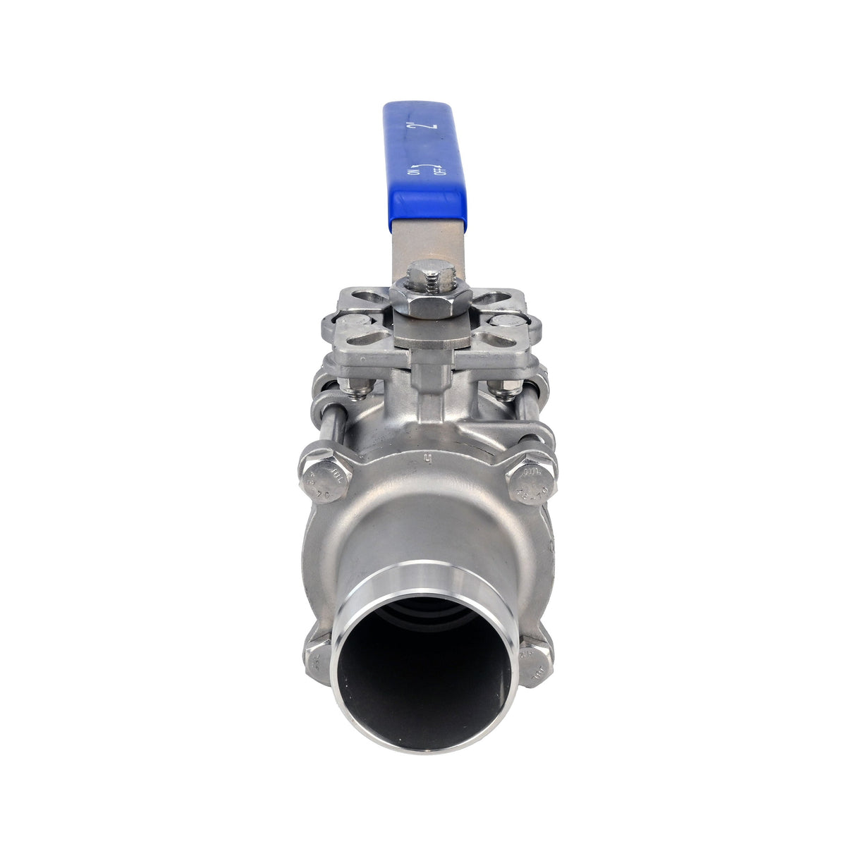 Robinets à boisseau sphérique Elephant BV3131P(3pc)-FP-W-ISO-H en acier inoxydable SS304, à passage intégral, en trois parties, joint - PTFE, soudé, avec poignée