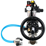 Ball valves Elephant BV3232P(3pc)-FP-W-ISO-H LONG,  body material - Stainless steel AISI 316, seal - PTFE / PTFE / Teflon, with pneumatic actuator double action PA-DA-105-1, 4V320-08 220V, LSU APL-410N Ex, ATU AFC2000