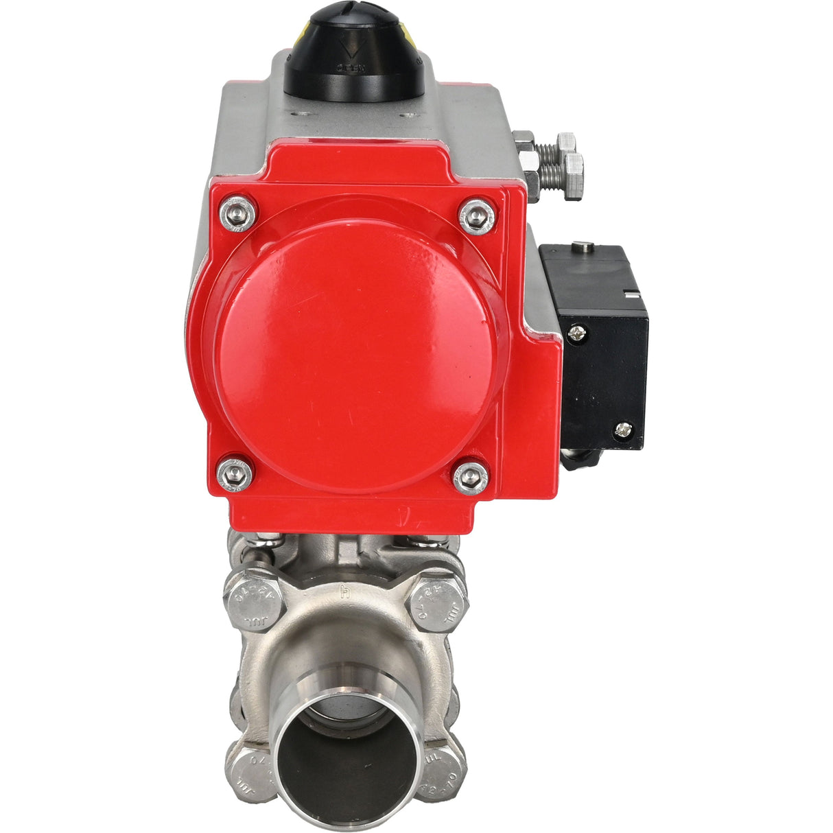 Vannes à boisseau sphérique Elephant BV3131P(3pc)-FP-W-ISO-H LONG passage intégral, corps - acier inoxydable 304, à souder, avec actionneur pneumatique Elephant PA-SA et distributeur pneumatique 4M310-08 220V