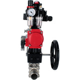 Vannes à boisseau sphérique Elephant BV3131P(3pc)-FP-W-ISO-H LONG DN50-150 passage intégral, corps - acier inoxydable 304, à souder, avec actionneur pneumatique PA-DA, distributeur pneumatique 4M310-08 24V, réducteur MON, BKV APL-410N EX et BPV AFC2000