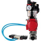 Vannes à boisseau sphérique Elephant BV3131P(3pc)-FP-W-ISO-H LONG DN10-150 passage intégral, corps - acier inoxydable 304, à souder, avec actionneur pneumatique PA-DA, distributeur pneumatique 4V320-10 220V, BKV APL-510N EX et GSV AFC2000