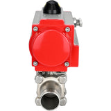 Vannes à boisseau sphérique Elephant BV3131P(3pc)-FP-W-ISO-H LONG DN10-150 passage intégral, corps - acier inoxydable 304, à souder, avec actionneur pneumatique Elephant PA-DA