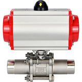 Vannes à boisseau sphérique Elephant BV3131P(3pc)-FP-W-ISO-H LONG DN10-150 passage intégral, corps - acier inoxydable 304, à souder, avec actionneur pneumatique Elephant PA-DA