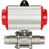 Robinets à boisseau sphérique Elephant BV3232P(3pc)-FP-W-ISO-H LONG DN10-150 passage intégral, corps - acier inoxydable 316, à souder, avec actionneur pneumatique Elephant PA-SA