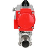 Vannes à boisseau sphérique Elephant BV3131P(3pc)-FP-W-ISO-H LONG DN10-150 passage intégral, corps - acier inoxydable 304, à souder, avec actionneur pneumatique Elephant PA-DA