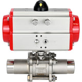 Vannes à boisseau sphérique Elephant BV3131P(3pc)-FP-W-ISO-H LONG DN10-150 passage intégral, corps - acier inoxydable 304, à souder, avec actionneur pneumatique Elephant PA-DA