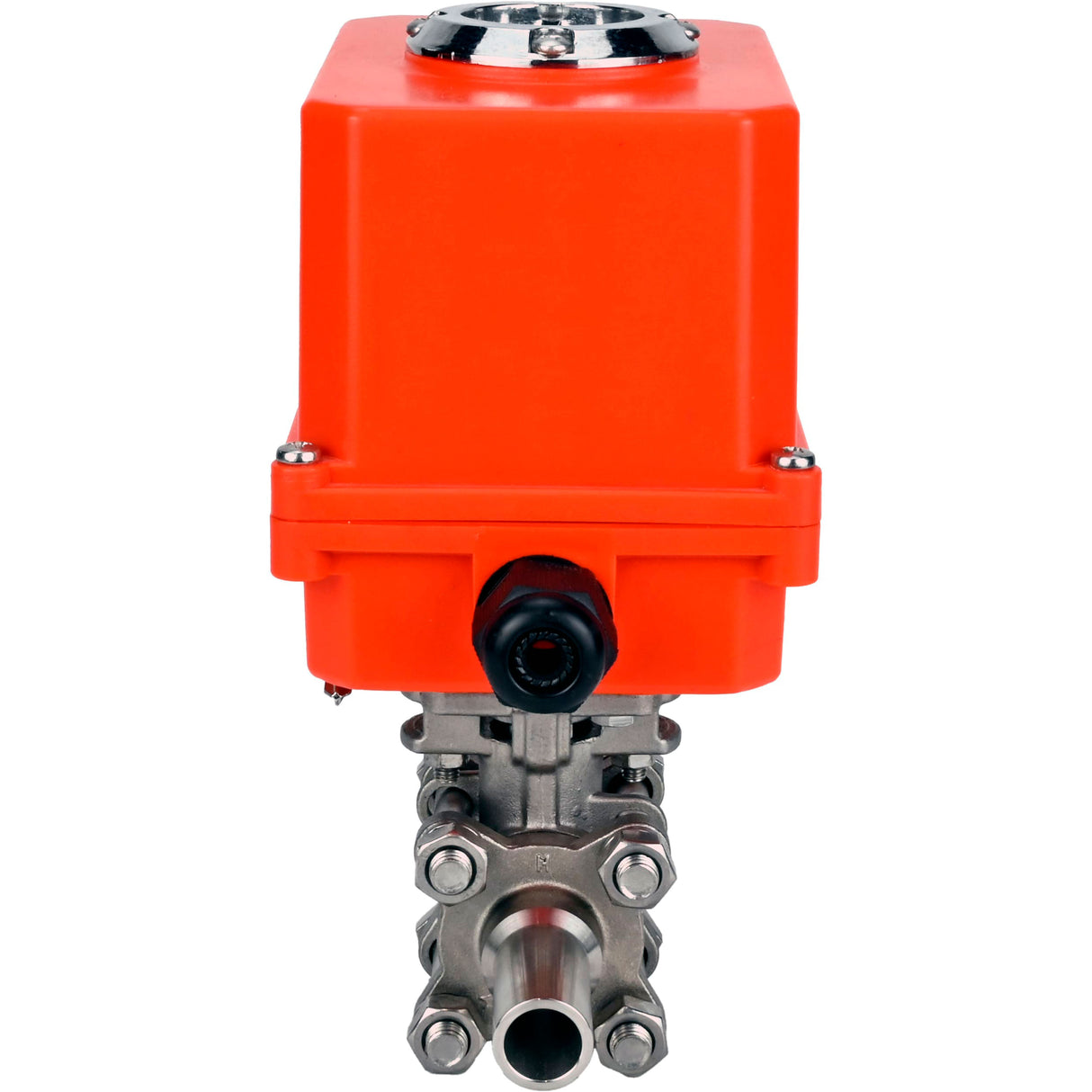 Vannes à boisseau sphérique Elephant BV3131P(3pc)-FP-W-ISO-H LONG à passage intégral, corps - acier inoxydable 304, soudé, avec entraînement électrique 1/4 de tour Elephant QT-N-EM-O1-220VAC-U1 MINI 220V