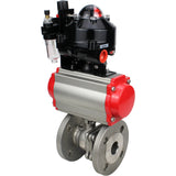 Ball valves Elephant BV3232P(2pc)-FP-F-ISO-H DN15-150 flanged, full bore, two-piece, stainless steel body. steel SS316, seal - PTFE, with pneumatic actuator Elephant PA-SA 052-210 pneumatic distributor 4M310-08 24V ATU AFC2000 APL-510N-EX