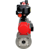 Ball valves Elephant BV3232P(2pc)-FP-F-ISO-H DN15-150 flanged, full bore, two-piece, stainless steel body. steel SS316, seal - PTFE, with pneumatic actuator Elephant PA-SA 052-210 pneumatic distributor 4M310-08 24V ATU AFC2000 APL-510N-EX
