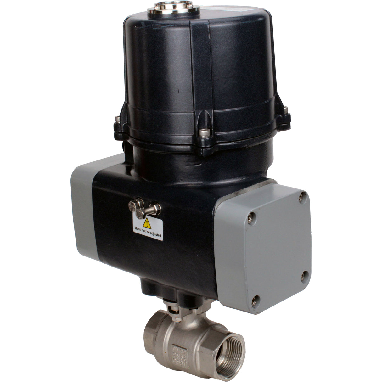 Ball valves Elephant BV3232P(2pc)-FP-T-ISO-H full bore, threaded, female thread, body - 316 stainless steel, sealing - PTFE, with electric quarter turn actuator Elephant QTSA-N-EM-O0-220VAC