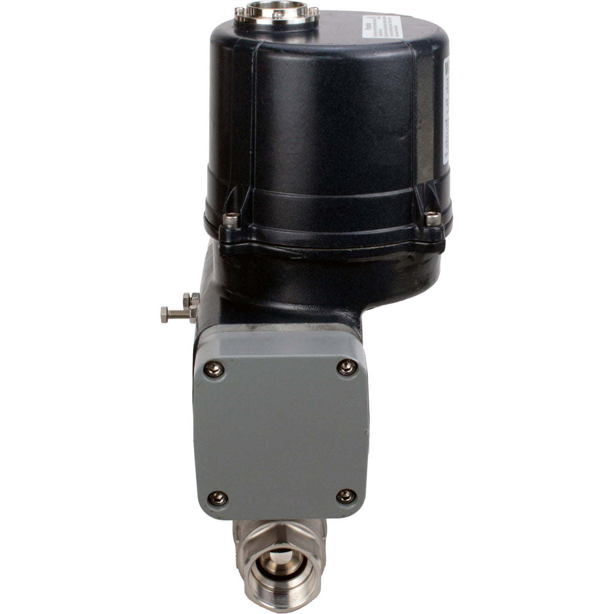 Ball valves Elephant BV3232P(2pc)-FP-T-ISO-H full bore, threaded, female thread, body - 316 stainless steel, sealing - PTFE, with electric quarter turn actuator Elephant QTSA-N-EM-O0-220VAC