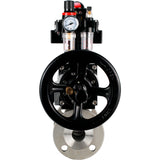 Ball valves Elephant BV3232P(3pc)-FP-F-ISO-H DN65-100 25/40 bar flanged with ISO flange, body - 316 stainless steel, full bore, seal - PTFE, with pneumatic drive PA-DA-105-1, pneumatic distributor 4M310-08 220V, LSU APL-410N Ex, ATU AFC2000