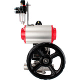 Vannes à boisseau sphérique Elephant BV3131P(3pc)-FP-W-ISO-H LONG à passage intégral, corps - acier inoxydable 304, à souder, avec actionneur pneumatique PA-DA, distributeur pneumatique 4M310-08 24V, réducteur MON et BPV AFC2000