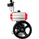 Vannes à boisseau sphérique Elephant BV3131P(3pc)-FP-W-ISO-H LONG à passage intégral, corps - acier inoxydable 304, à souder, avec actionneur pneumatique PA-DA, distributeur pneumatique 4M310-08 220V, réducteur MON et BPV AFC2000