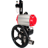 Vannes à boisseau sphérique Elephant BV3131P(3pc)-FP-W-ISO-H LONG à passage intégral, corps - acier inoxydable 304, à souder, avec actionneur pneumatique PA-DA, distributeur pneumatique 4M310-08 220V, réducteur MON et BPV AFC2000