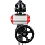 Ball valves Elephant BV3232P-FP-Fb-ISO-H 16 bar wafer, full bore, stainless steel body. steel SS316, seal - PTFE, with pneumatic drive Elephant PA-DA 052-105 pneumatic distributor 4M310-08 24V gearbox MON LSU APL-510N-EX