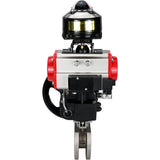 Ball valves Elephant BV3232P-FP-Fb-ISO-H 16 bar wafer, full bore, stainless steel body. steel SS316, seal - PTFE, with pneumatic drive Elephant PA-DA 052-105 pneumatic distributor 4M310-08 24V gearbox MON LSU APL-510N-EX