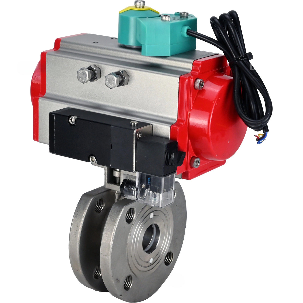 Ball valves Elephant BV3232P-FP-Fb-ISO-H DN15-100 16 bar full bore, interflange, body - 316 stainless steel, seal - PTFE, with PA-DA pneumatic actuator, pneumatic distributor 4M310-08 220V and ALS200D magnetic switch