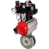 Ball valves Elephant BV3232P-FP-Fb-ISO-H 16 bar wafer, full bore, stainless steel body. steel SS316, seal - PTFE, with pneumatic actuator Elephant PA-SA 052-160 pneumatic distributor 4M310-08 220V ATU AFC2000 APL-510N-EX