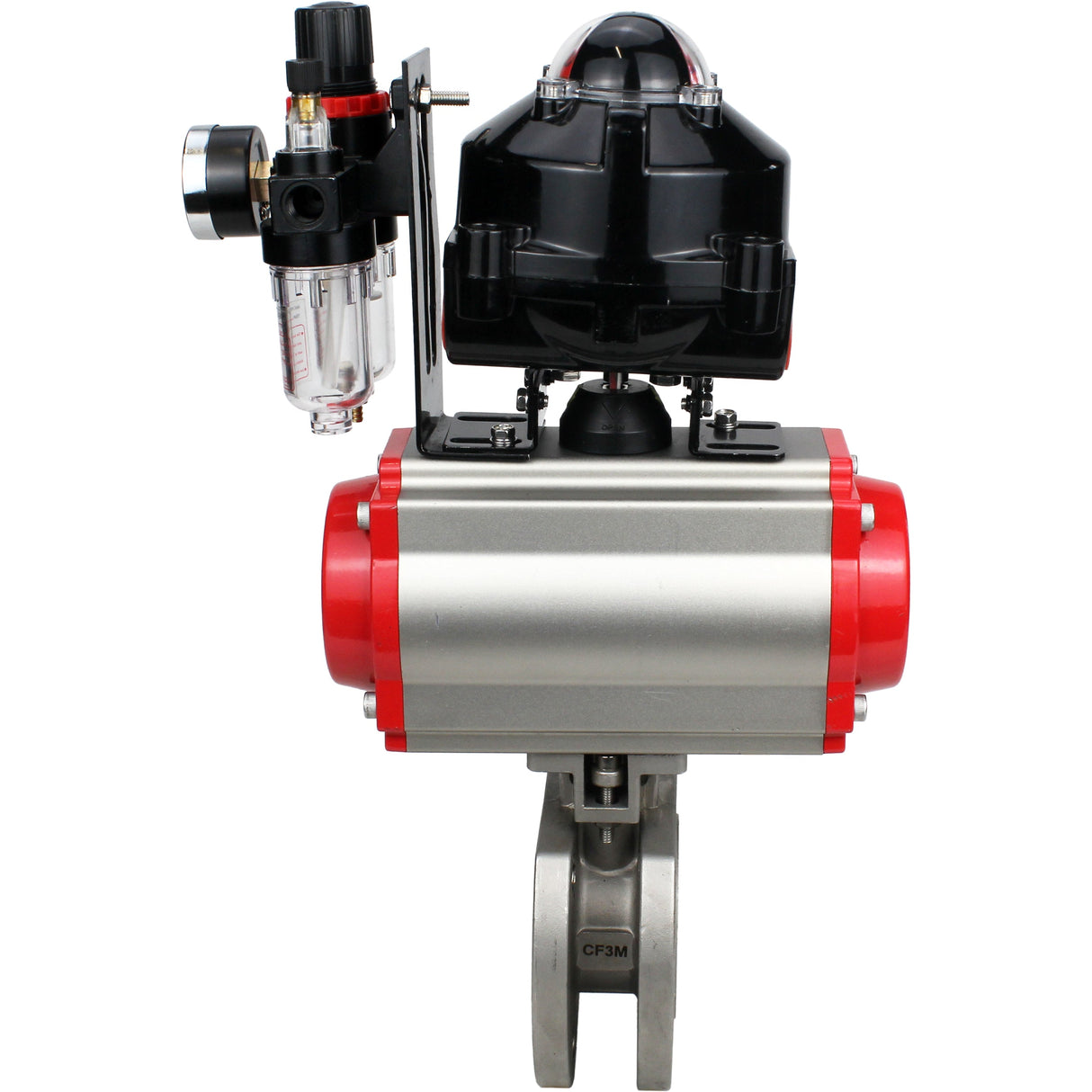 Ball valves Elephant BV3232P-FP-Fb-ISO-H 16 bar wafer, full bore, stainless steel body. steel SS316, seal - PTFE, with pneumatic actuator Elephant PA-SA 052-160 pneumatic distributor 4M310-08 220V ATU AFC2000 APL-510N-EX