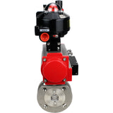 Ball valves Elephant BV3232P-FP-Fb-ISO-H 16 bar wafer, full bore, stainless steel body. steel SS316, seal - PTFE, with pneumatic actuator Elephant PA-SA 052-160 pneumatic distributor 4M310-08 220V ATU AFC2000 APL-510N-EX