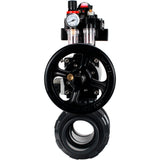 Ball valves Elephant BV4242E-FP-GRM-ISO, body material - UPVC, ball material - UPVC, seal - EPDM, with pneumatic actuator double action PA-DA-105-1, pneumatic distributor 4M310-08 220V, LSU APL-410N EX and ATU AFC2000