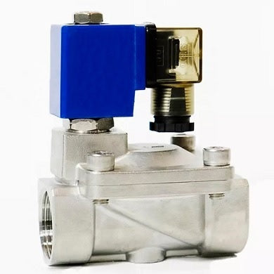 Électrovanne électrique à deux voies à action indirecte normalement ouverte Elephant DHD31-NO-S NBR G 0543 24V, matériau du corps - acier inoxydable AISI 316, joint - NBR