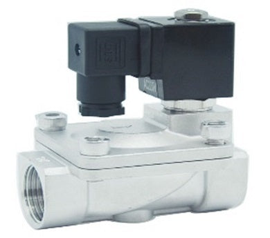Électrovanne électrique à deux voies à action indirecte normalement fermée Elephant DHD31-S-НЗ NBR G 0543 110/220V, matériau du corps - acier inoxydable AISI 316, joint - NBR