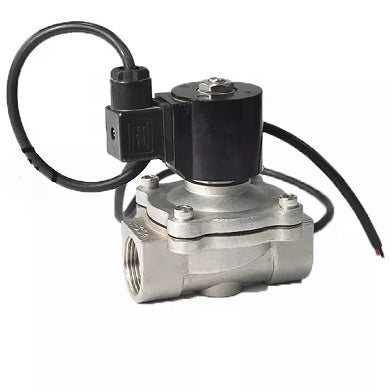 Électrovanne électrique à deux voies normalement fermée à action directe Elephant DHDF11-S-НЗ F 110/220V, matériau du corps - acier inoxydable AISI 304, joint - NBR