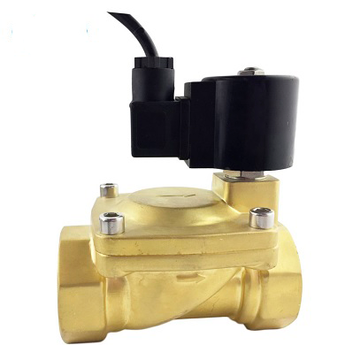 Électrovanne électrique à deux voies à action indirecte normalement fermée Elephant DHDF21-НЗ 110/220V, matériau du corps - laiton, joint - Viton