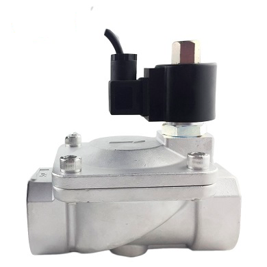 Électrovanne électrique à deux voies à action indirecte, normalement ouverte, Elephant DHDF21-NO-S 24V, matériau du corps - acier inoxydable AISI 304, joint - Viton