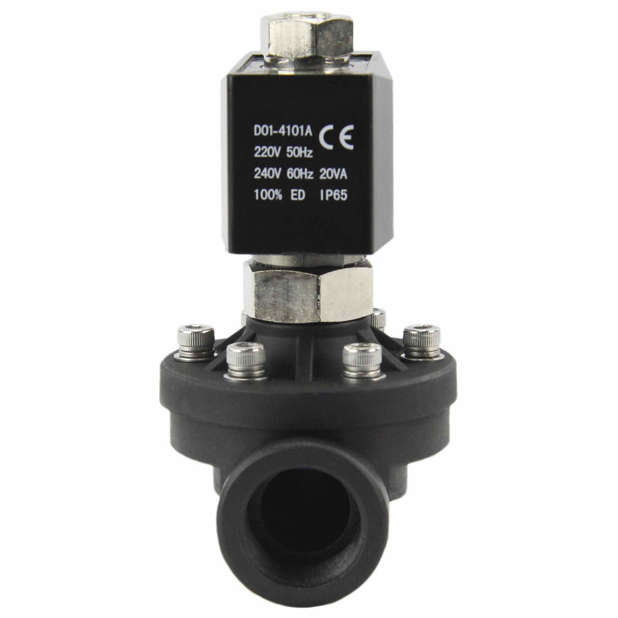 Électrovanne électrique à action semi-directe à deux voies normalement ouverte Elephant DW-51-NO EPDM G 110/220V, matériau du corps - Nylon 66, joint - EPDM