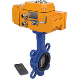 Vanne papillon d'eau Elephant ggg50-316l-epdm-elephant-110/220-0-10, matériau du corps - fonte GGG50, matériau du disque - acier inoxydable AISI 316L, joint - EPDM, commande par actionneur électrique