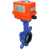 Vanne papillon d'eau Elephant GGG50-316L-EPDM matériau du corps - fonte GGG50, matériau du disque - acier inoxydable 316L, joint - EPDM avec actionneur électrique Elephant 220V