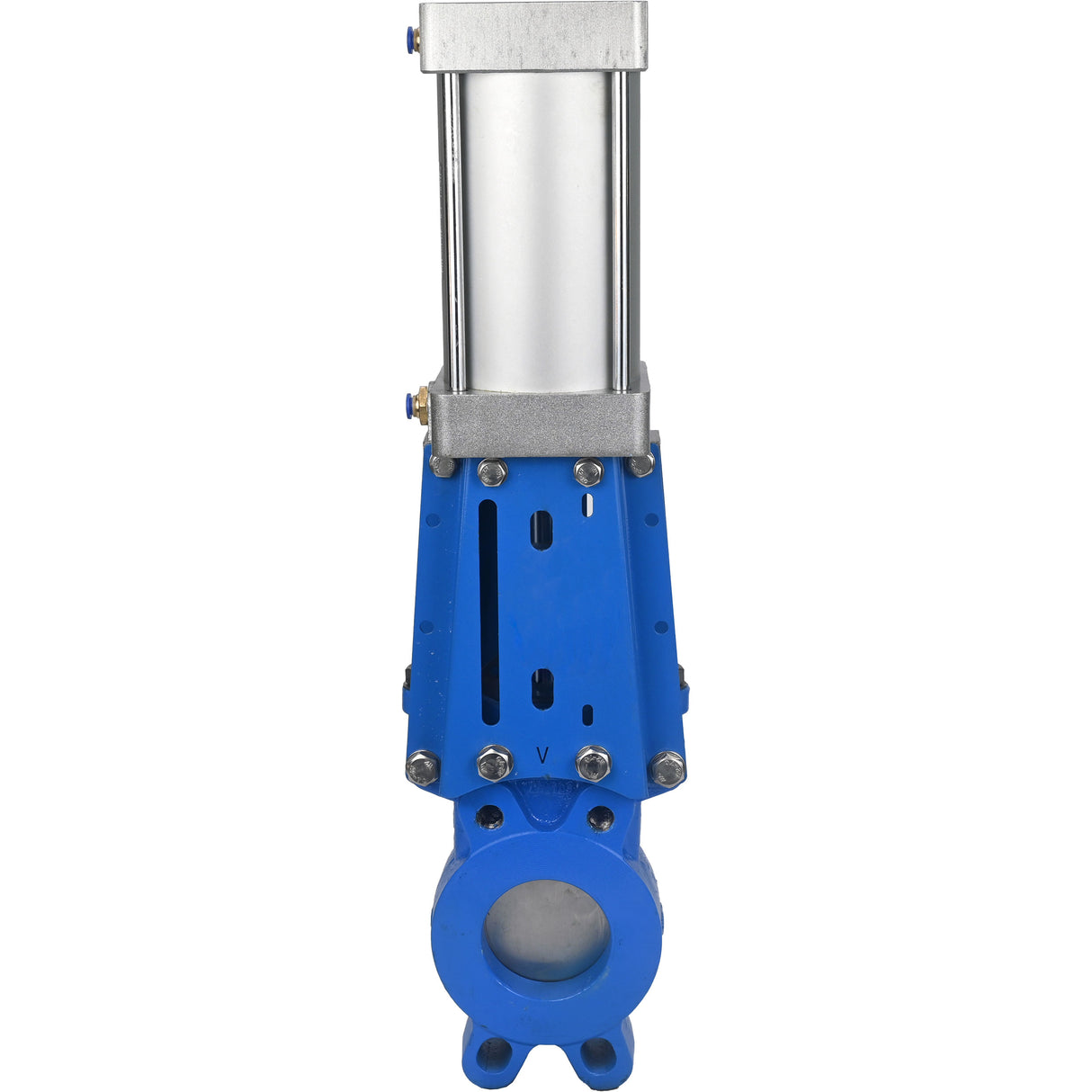 Gate valves Elephant GVKR1331E-1W-Fb-2P-WENZ PN16 unidirectional, interflanged, spindle - extendable, body - cast iron GGG40, gate - stainless steel 304, seal - EPDM, pneumatically actuated, WENZ