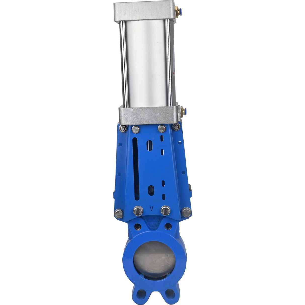 Gate valves Elephant GVKR1331E-1W-Fb-2P-WENZ PN16 unidirectional, interflanged, spindle - extendable, body - cast iron GGG40, gate - stainless steel 304, seal - EPDM, pneumatically actuated, WENZ
