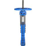Vanne à guillotine avec lame traversante Elephant GVKRT3431N-2W-Fb-S, matériau du corps - acier au carbone A216, matériau du couteau - acier inoxydable AISI 304, joint - NBR, volant