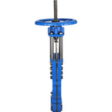 Vanne à guillotine avec lame traversante Elephant GVKRT3431N-2W-Fb-S, matériau du corps - acier au carbone A216, matériau du couteau - acier inoxydable AISI 304, joint - NBR, volant