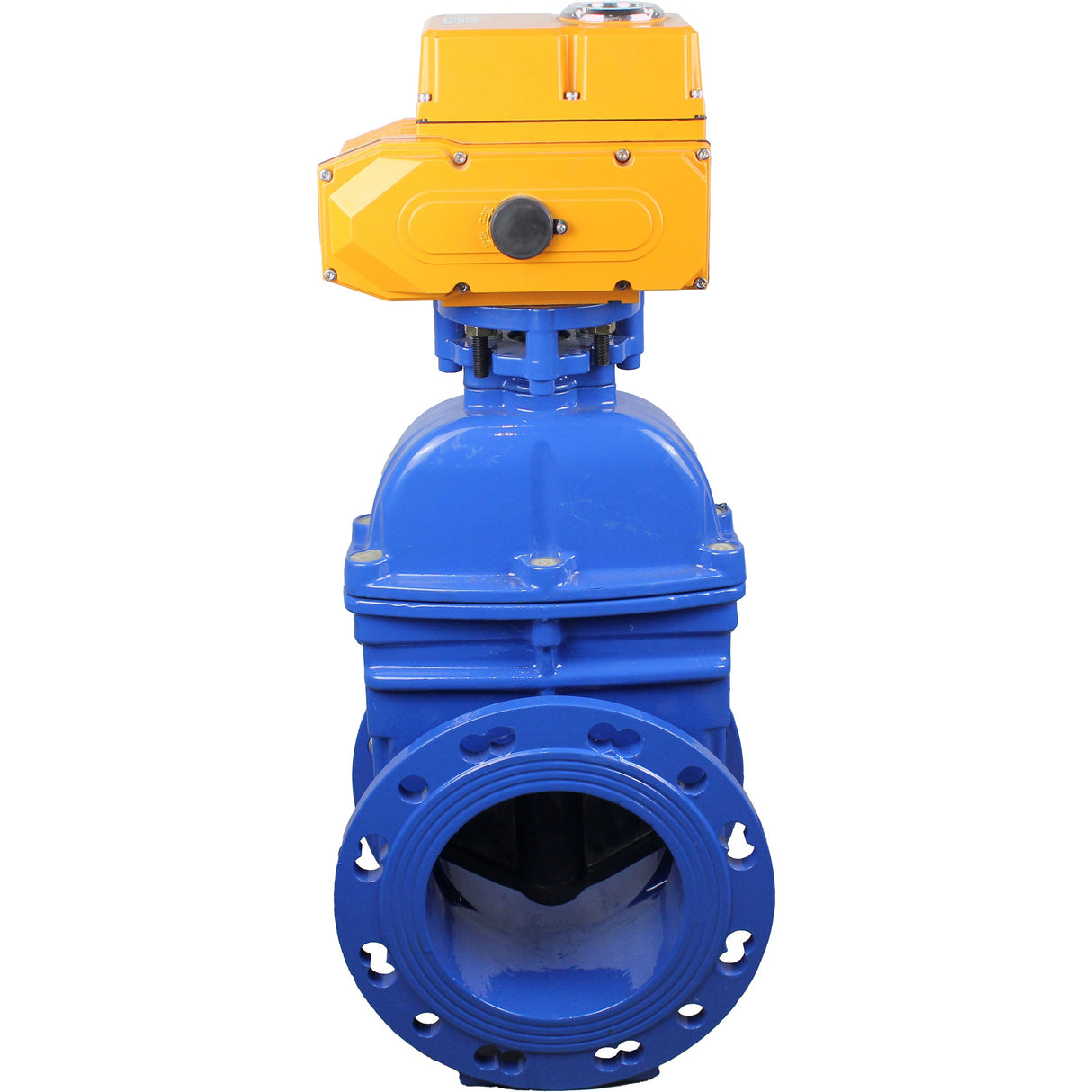 Wedge valves Elephant GVWN1414E-2W-F flanged wedge valves, wedge - rubber-coated, spindle - non-rising, body - cast iron, seal - EPDM, with ISO flange with multi-turn electric drive MT-N-Z-O1-380VAC-U1