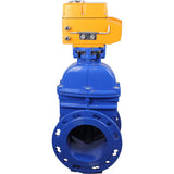 Wedge valves Elephant GVWN1414E-2W-F flanged wedge valves, wedge - rubber-coated, spindle - non-rising, body - cast iron, seal - EPDM, with ISO flange with multi-turn electric drive MT-N-Z-O1-380VAC-U1
