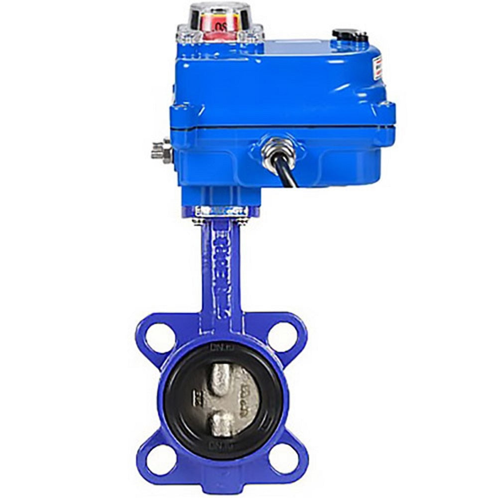 Vanne papillon d'eau Elephant gg25-316l-nbr-elephant-24v, matériau du corps - fonte GG25, matériau du disque - acier inoxydable AISI 316L, joint - NBR, actionné par actionneur électrique