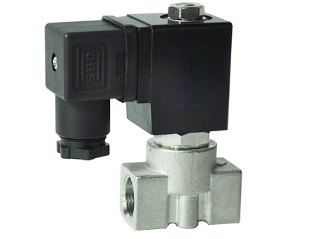 Électrovanne électrique à deux voies normalement fermée à action directe Elephant DHSM31-НЗ VITON G 110/220V, matériau du corps - acier inoxydable AISI 316, joint - Viton