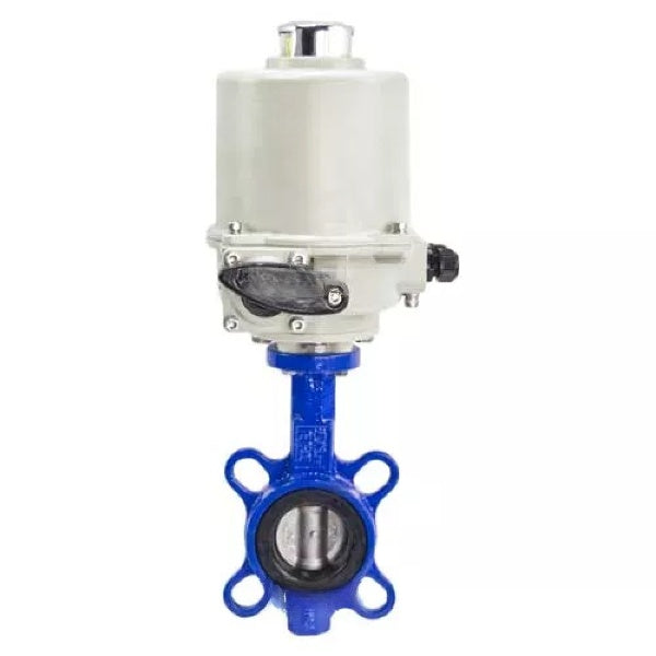 Vanne papillon d'eau Elephant WCB-316L-VITON, matériau du corps - acier au carbone, matériau du disque - acier inoxydable AISI 316L, joint - Viton, avec actionneur électrique GZ-OF(K) 45/11 220V