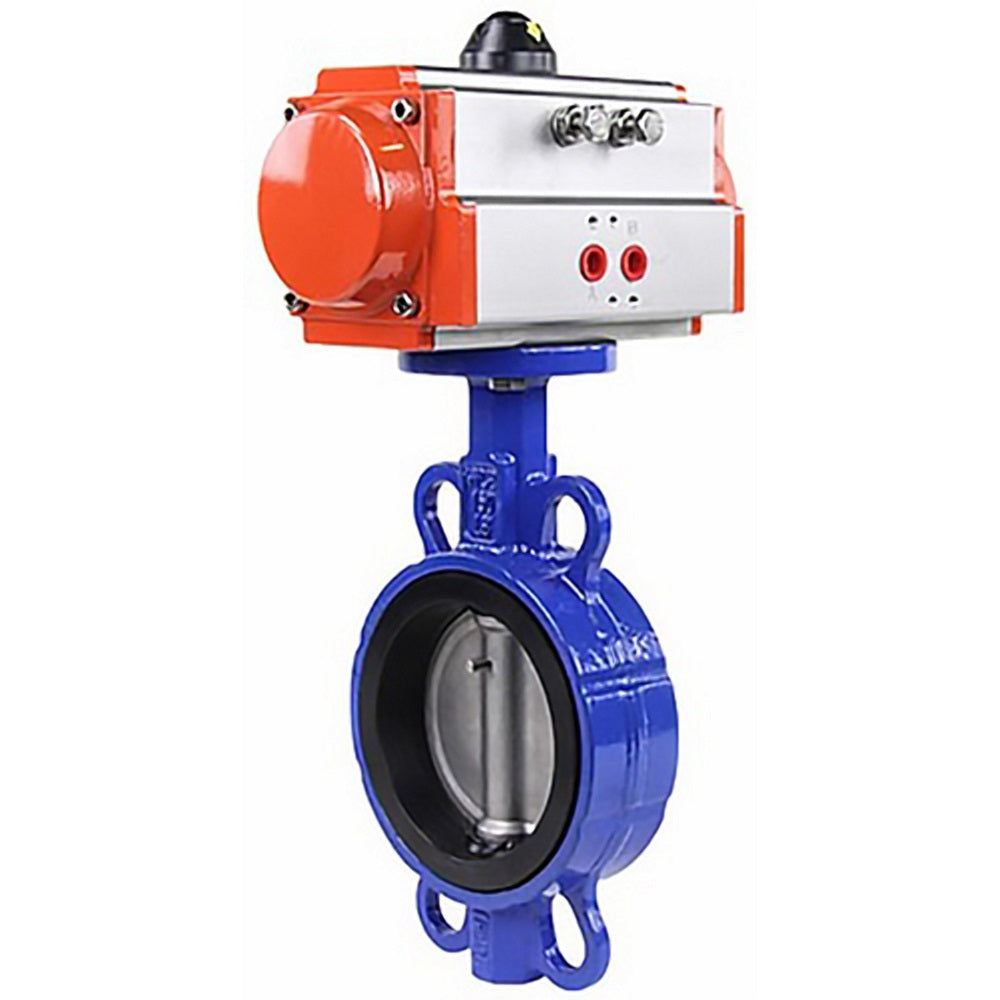 Vanne papillon d'eau Elephant gg25-316l-nbr-elephant-da, matériau du corps - fonte GG25, matériau du disque - acier inoxydable AISI 316L, joint - NBR, actionné par actionneur pneumatique
