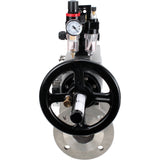 Ball valves Elephant BV3232P(2pc)-FP-F-ISO-H DN80-100 16 bar, full bore flanged, stainless steel SS316, seal - PTFE, with pneumatic actuator PA-DA-105-1 double acting, with pneumatic distributor 4M310-08 220V , with LSU APL-210N, with ATU AFC2000