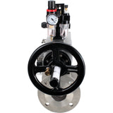 Ball valves Elephant BV3232P(2pc)-FP-F-ISO-H DN80-100 16 bar, full bore flanged, stainless steel SS316, seal - PTFE, with pneumatic actuator PA-DA-105-1 double acting, with pneumatic distributor 4M310-08 220V , with LSU APL-210N, with ATU AFC2000