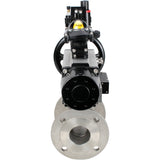 Ball valves Elephant BV3232P(2pc)-FP-F-ISO-H DN80-100 16 bar, full bore flanged, stainless steel SS316, seal - PTFE, with pneumatic actuator PA-DA-105-1 double acting, with pneumatic distributor 4M310-08 220V , with LSU APL-210N, with ATU AFC2000