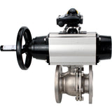 Ball valves Elephant BV3232P(2pc)-FP-F-ISO-H DN80-100 16 bar, full bore flanged, stainless steel SS316, seal - PTFE, with pneumatic actuator PA-DA-105-1 double acting, with pneumatic distributor 4M310-08 24V , with LSU APL-210N