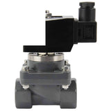 Électrovanne électrique à deux voies à action indirecte, normalement fermée, Elephant DHF21-UP-НЗ VITON G 110/220V, matériau du corps - chlorure de polyvinyle non plastifié, joint - Viton